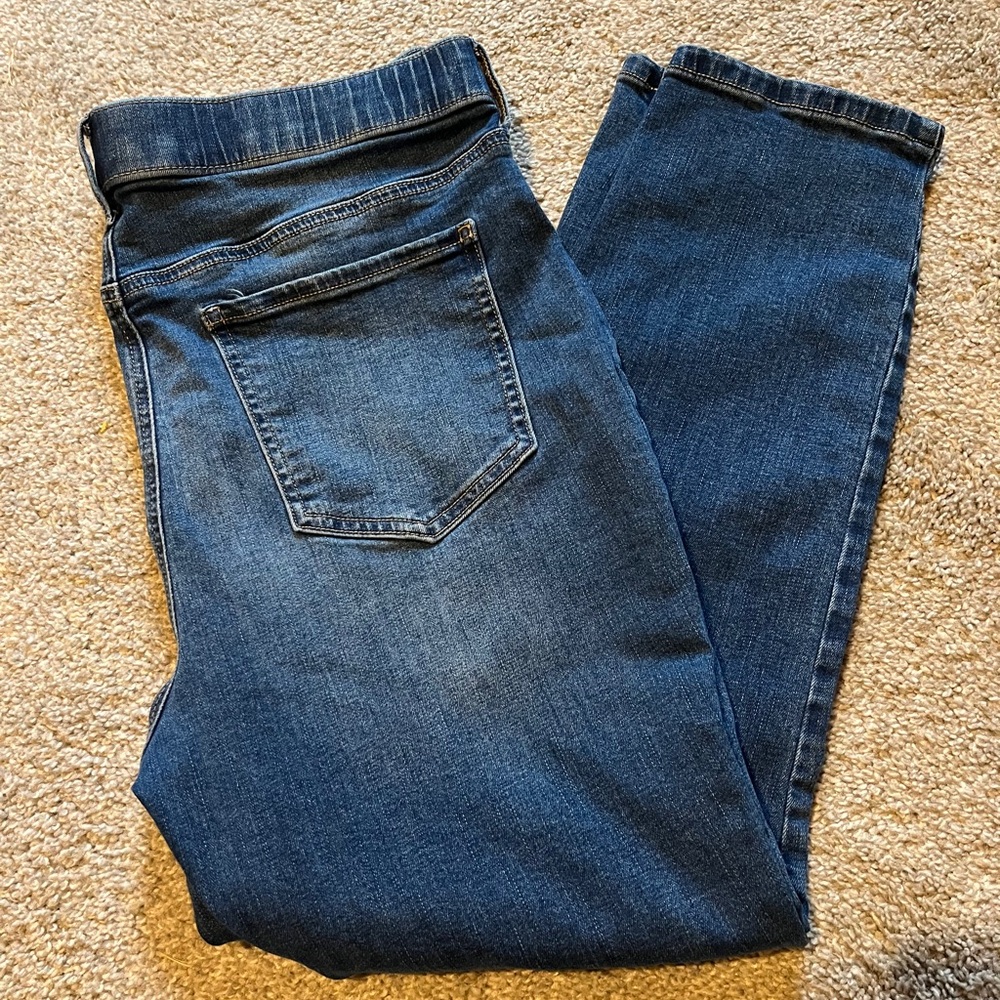 Wonderly Dark Blue High-Rise Pull-On Skinny Crop Women's Jeans 12R